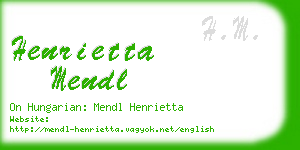 henrietta mendl business card